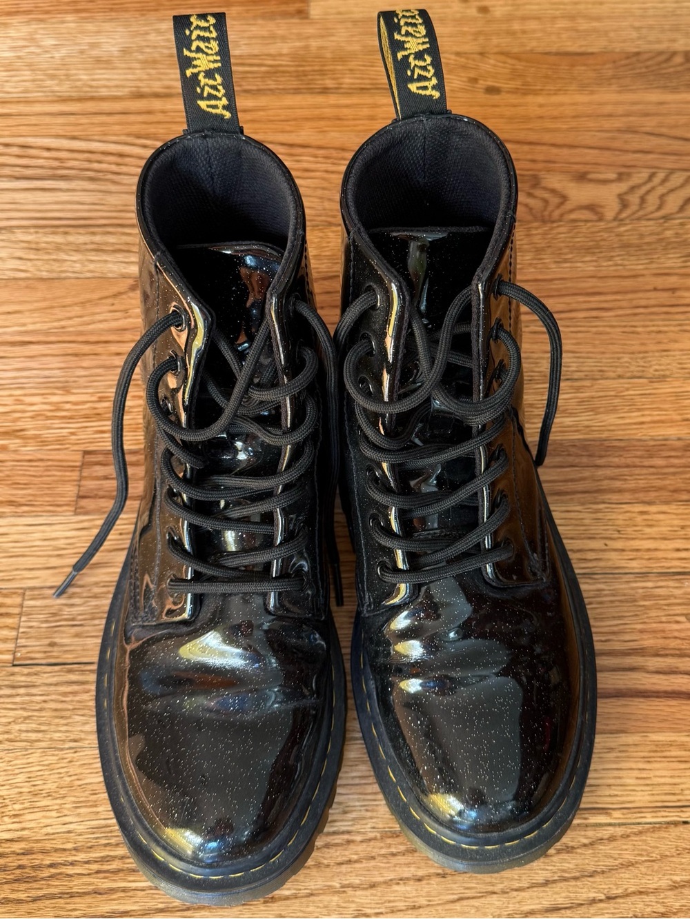 EUC Dr. Martens Womens Luana Patent Leather Sparkle Size 39 (8)